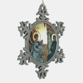 Aankondiging Tin Sneeuwvlok Ornament (Links)