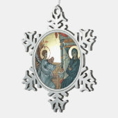 Aankondiging Tin Sneeuwvlok Ornament (Rechts)