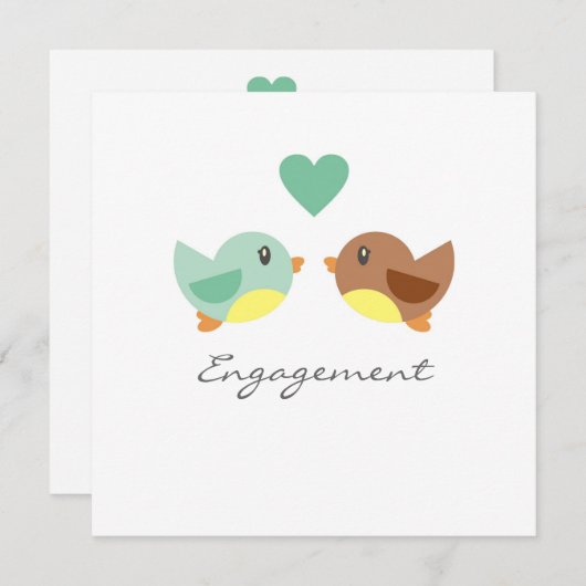 Aankondiging Tortelduifjes Verloving (Voorkant / Achterkant)