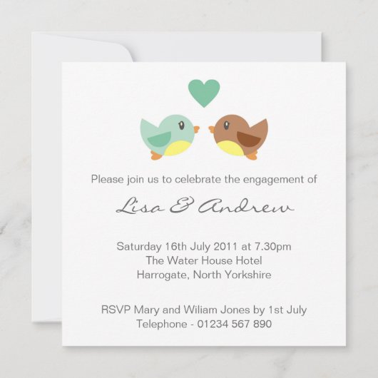 Aankondiging Tortelduifjes Verloving (Achterkant)