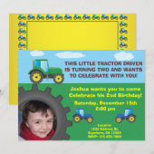 Aankondiging tractor Birthday Party (Voorkant / Achterkant)