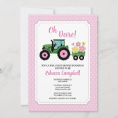 Aankondiging tractorvoertuig Baby shower, tractorm (Voorkant)