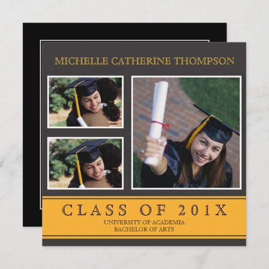 Aankondiging traditioneel universitair Afstuderen (Voorkant / Achterkant)
