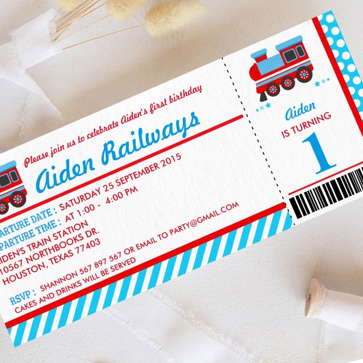 Aankondiging treininstapkaart Birthday Party