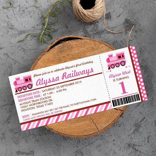 Aankondiging treininstapkaart Birthday Party