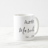 Aankondiging Trendy tante Opgericht Persoonlijk Koffiemok (Voorkant rechts)