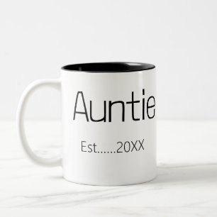 Aankondiging Trendy tante Opgericht Persoonlijk Tweekleurige Koffiemok