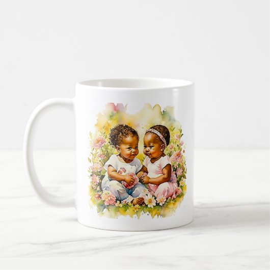 Aankondiging tweeling | Aankondiging van zwangersc Koffiemok (Links)