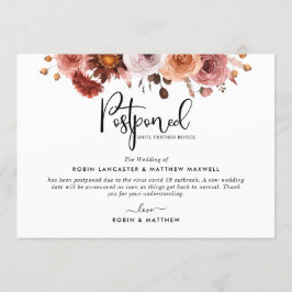 Aankondiging uitgesteld evenement, Burgundy Blush 