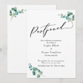 Aankondiging uitgestelde bruiloft met elegante euc (Voorkant / Achterkant)