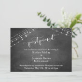 Aankondiging uitgestelde bruiloft met schoolbord e (Staand voorkant)