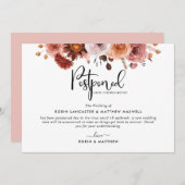 Aankondiging uitgestelde evenement, Burgundy Blush (Voorkant / Achterkant)