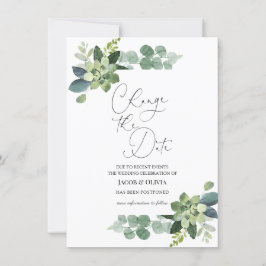 Aankondiging Uitgestelde Trouwdag Eucalyptus