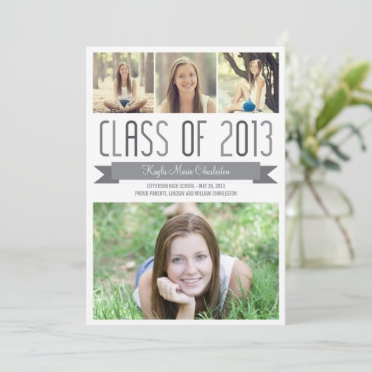 Aankondiging uitnodiging Afstuderen proud Banner (Staand voorkant)