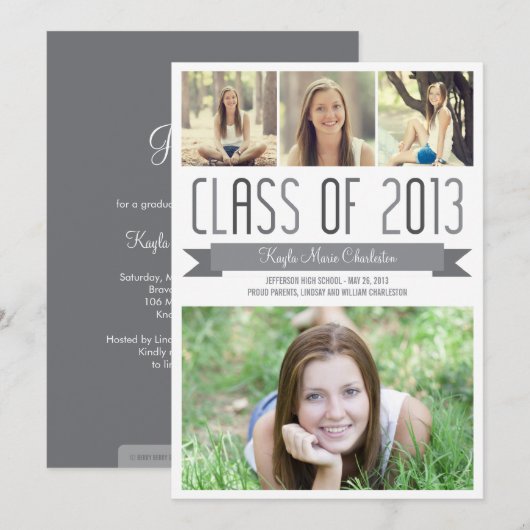 Aankondiging uitnodiging Afstuderen proud Banner (Voorkant / Achterkant)