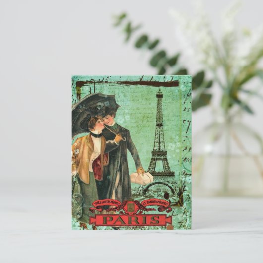 Aankondiging uitnodiging april in Parijs (Staand voorkant)