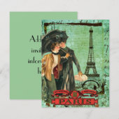 Aankondiging uitnodiging april in Parijs (Voorkant / Achterkant)