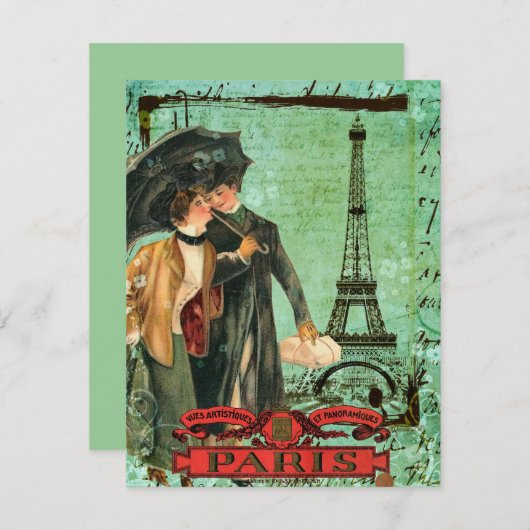 Aankondiging uitnodiging april in Parijs (Voorkant / Achterkant)