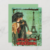 Aankondiging uitnodiging april in Parijs (Voorkant / Achterkant)