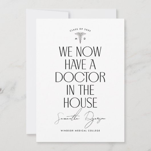 Aankondiging uitnodiging medisch Afstuderen (Voorkant)