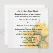 Aankondiging uitnodiging tot weduwschap met Gele r (Voorkant / Achterkant)