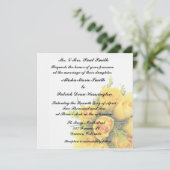 Aankondiging uitnodiging tot weduwschap met Gele r (Staand voorkant)