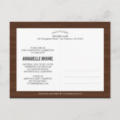 Aankondiging/uitnodiging van Afstuderen voor scrip Uitnodiging Briefkaart (Achterkant)