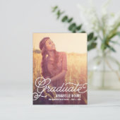 Aankondiging/uitnodiging van Afstuderen voor scrip Uitnodiging Briefkaart (Staand voorkant)