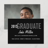 Aankondiging/uitnodiging van afstuderen | yr Foto| Kaart (Voorkant / Achterkant)