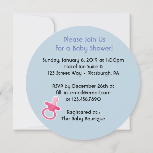 Aankondiging/uitnodiging van de baby (pas tekst aa kaart (Achterkant)