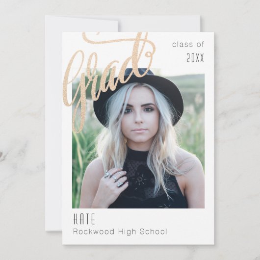 Aankondiging/uitnodiging van het Afstudeerder Tren Kaart (Voorkant)