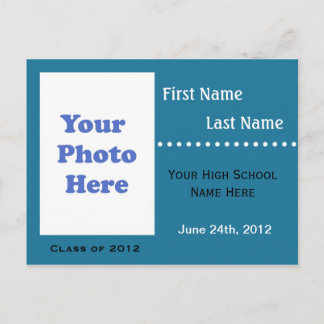 Aankondiging/uitnodiging van het afstuderen van de uitnodiging briefkaart