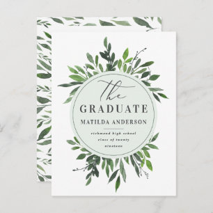 Aankondiging/uitnodiging van het afstuderen van he aankondigingskaart