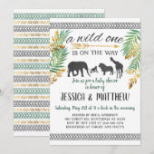 Aankondiging uitnodiging voor één Baby shower (Voorkant / Achterkant)