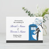 Aankondiging/uitnodiging voor een fantasie-huwelij aankondiging (Staand voorkant)