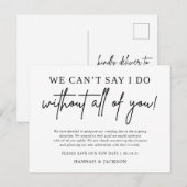 Aankondiging uitstel bruiloft Nieuwe datum opslaan (Voorkant / Achterkant)