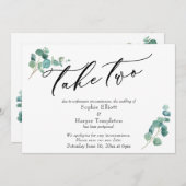 Aankondiging uitstel bruiloft Take Two Eucalyptus (Voorkant / Achterkant)