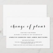 Aankondiging uitstel bruiloft "Verandering van pla (Voorkant / Achterkant)