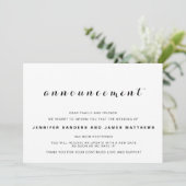 Aankondiging uitstel huwelijksdatum (Staand voorkant)