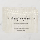 Aankondiging uitstel van de trouwerij in landelijk (Voorkant / Achterkant)