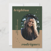 Aankondiging uniek geronde foto-Afstuderen voor ko (Voorkant)