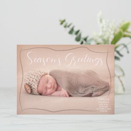 Aankondiging vakantie met kerstmis - Kaarten - BRN (Staand voorkant)