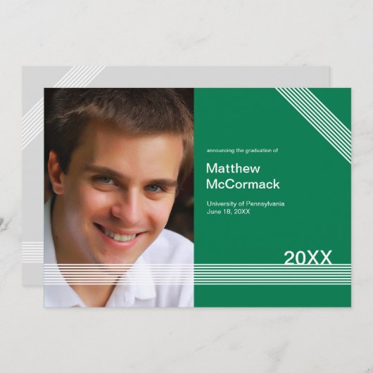 Aankondiging van 1 foto-Afstuderen (Voorkant / Achterkant)