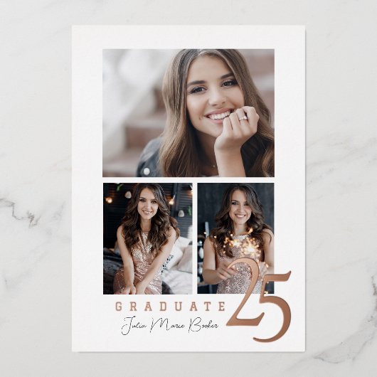 Aankondiging van 25 Afstuderen foto's (Voorkant)