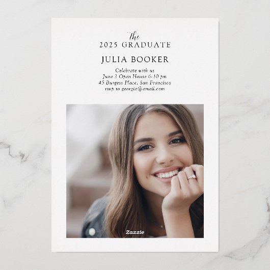 Aankondiging van 25 Afstuderen foto's (Achterkant)