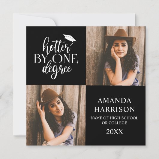 Aankondiging van 2 foto-Afstuderen op maat (Voorkant)