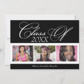 Aankondiging van 3-foto's-Afstuderen met ronde ver (Voorkant)