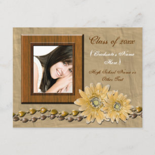 Aankondiging van aangepast Afstuderen Cute Floral