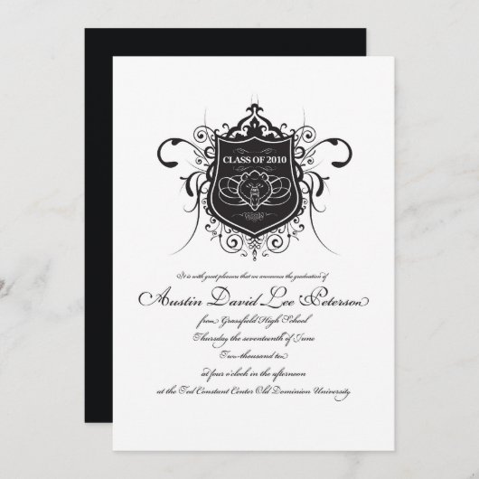 Aankondiging van aangepast Afstuderen voor Austin (Voorkant / Achterkant)