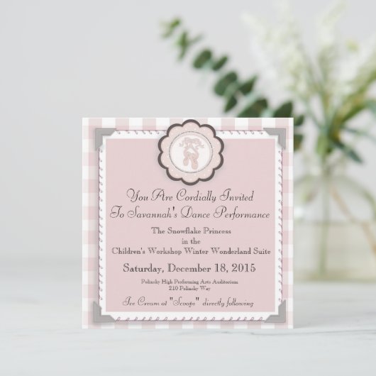 Aankondiging van aangepaste balletprestaties - (Staand voorkant)